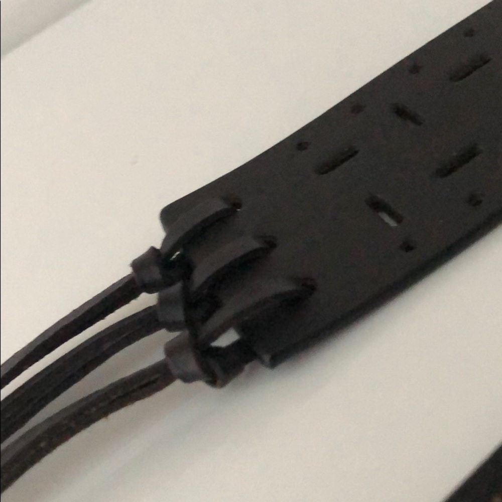NWOT BLACK GENUINE LEATHER HIPPIE BELT! - Picture 5 of 8